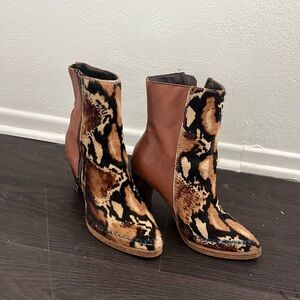 Leopard Print Ankle Boots
